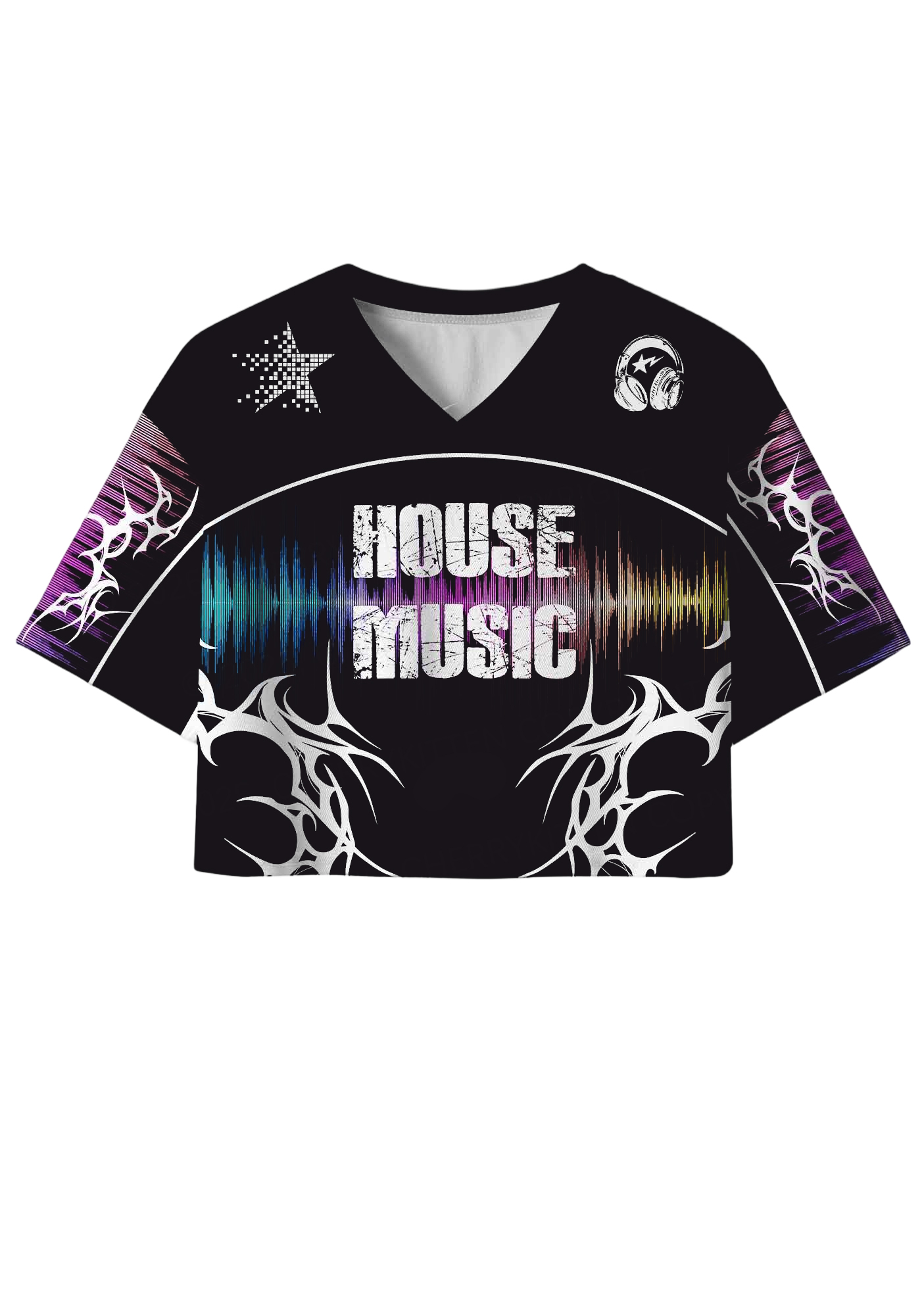 House Music Y2K Crop Sport Jersey Shirts