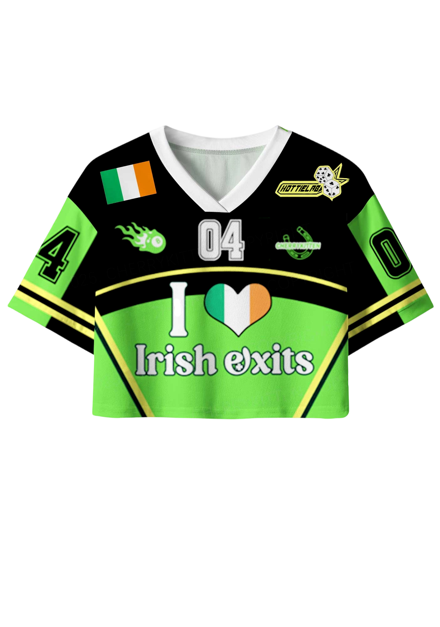  Irish Exits Y2K Crop Sport Jersey Shirts