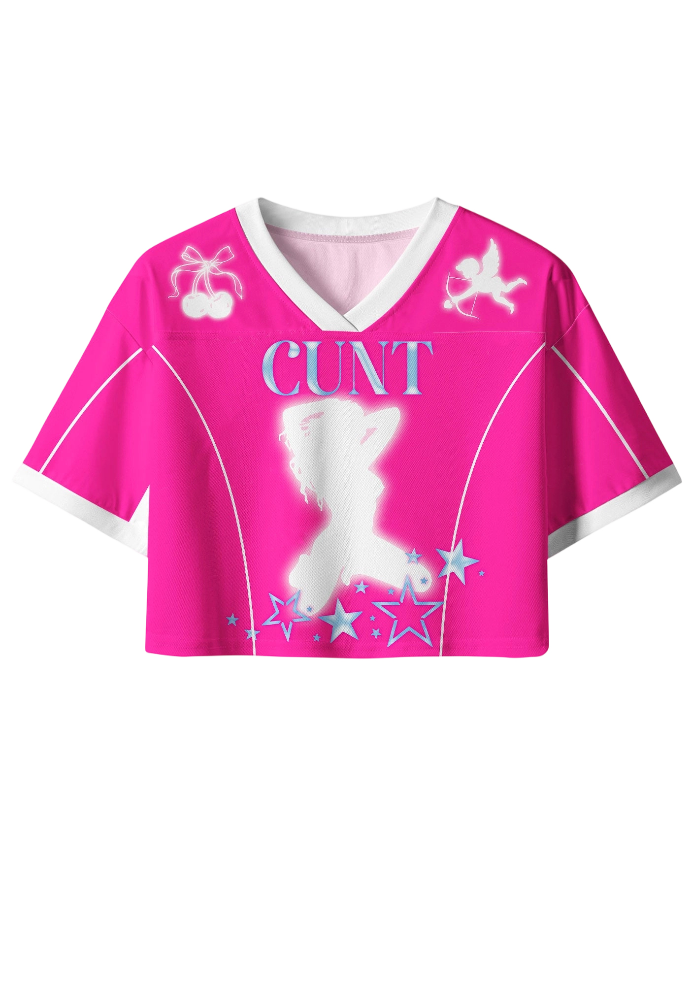Cunt Y2K Crop Sport Jersey Shirts