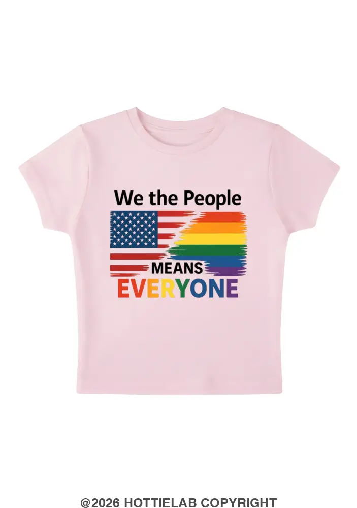 We The People Y2K Baby Tee