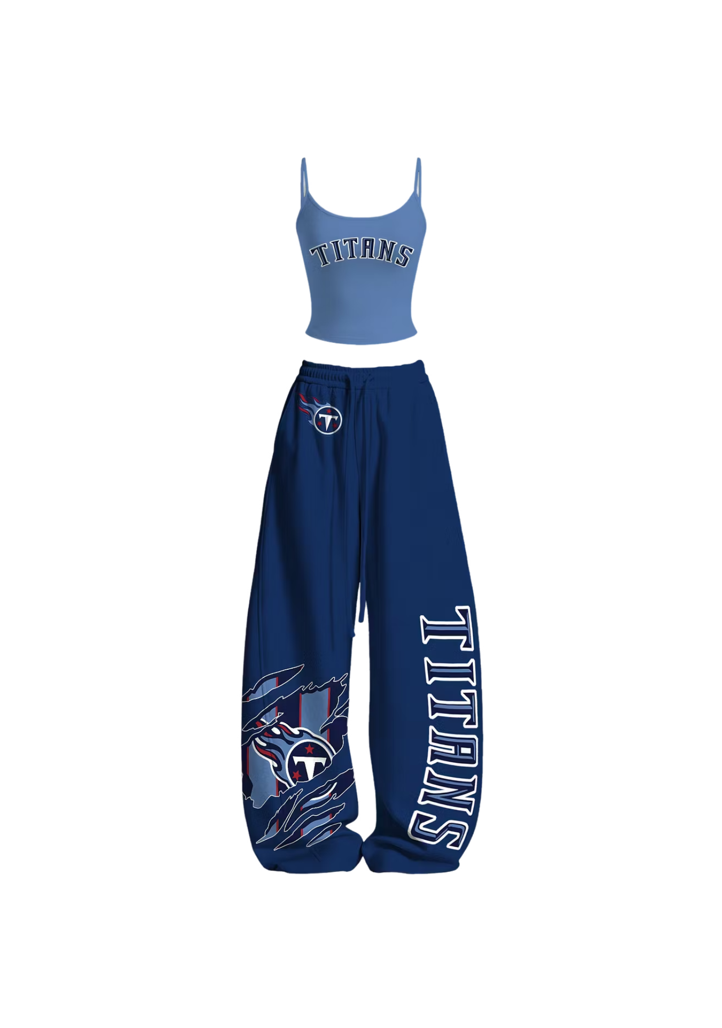 [Tennessee Titans Claw Rip T Tops & Elasticated Trousers Two-Piece Set
