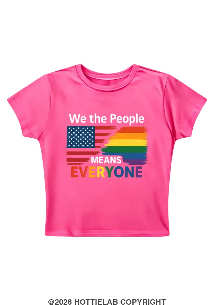 We The People Y2K Baby Tee