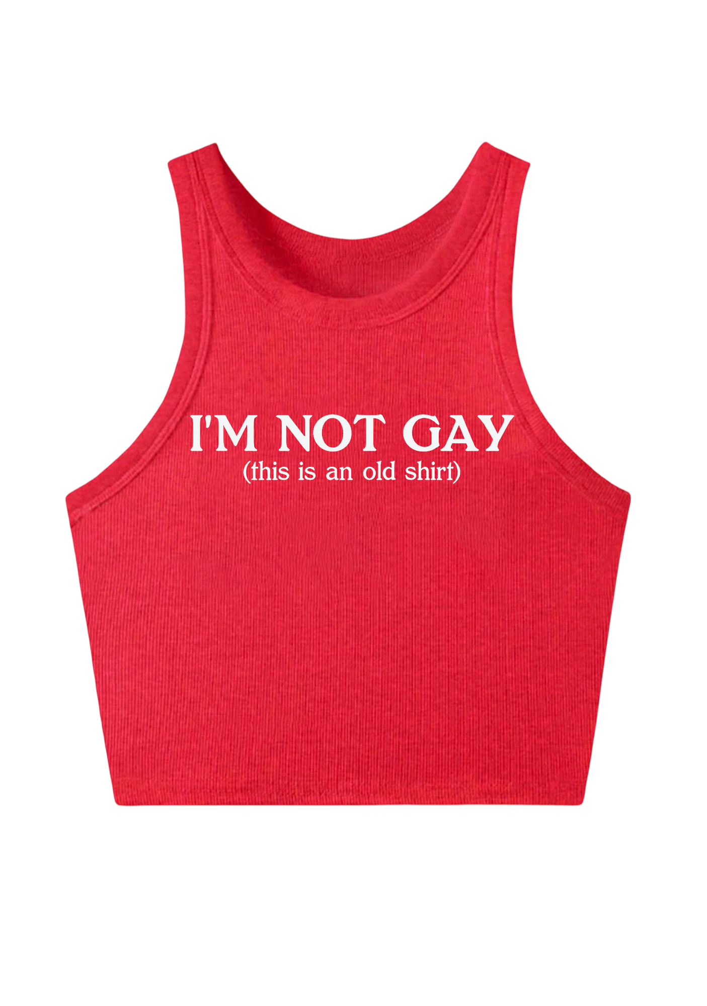 I'm Not Gay Y2K Crop Tank Top