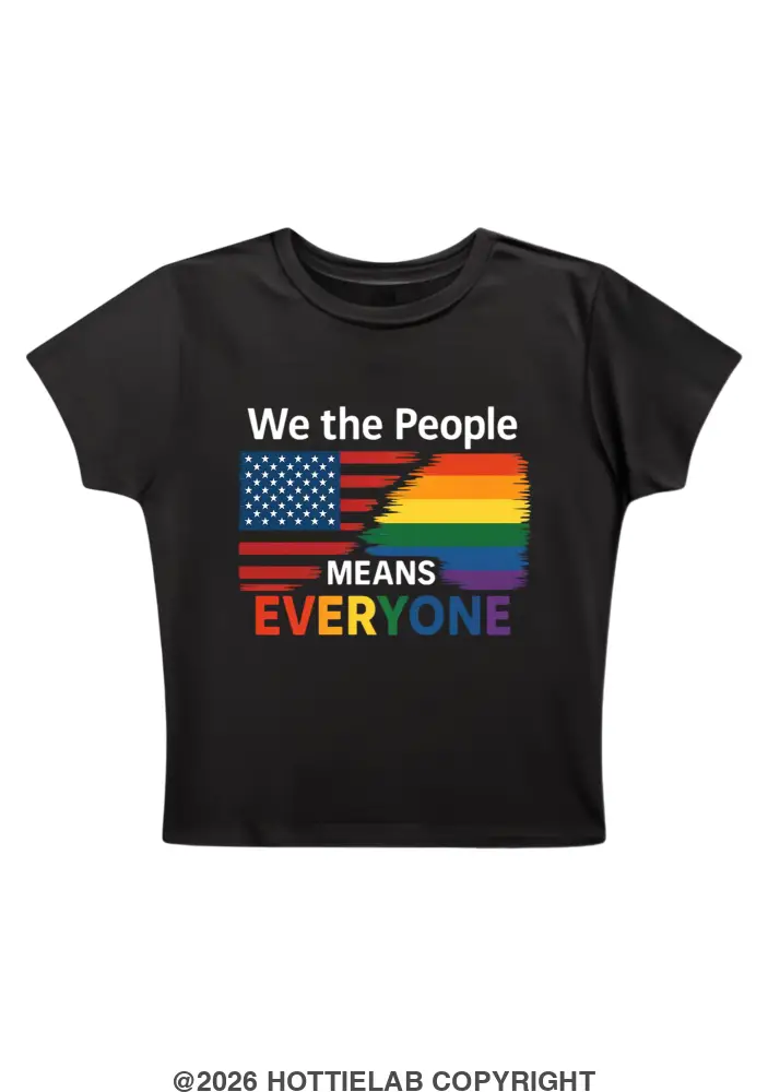 We The People Y2K Baby Tee