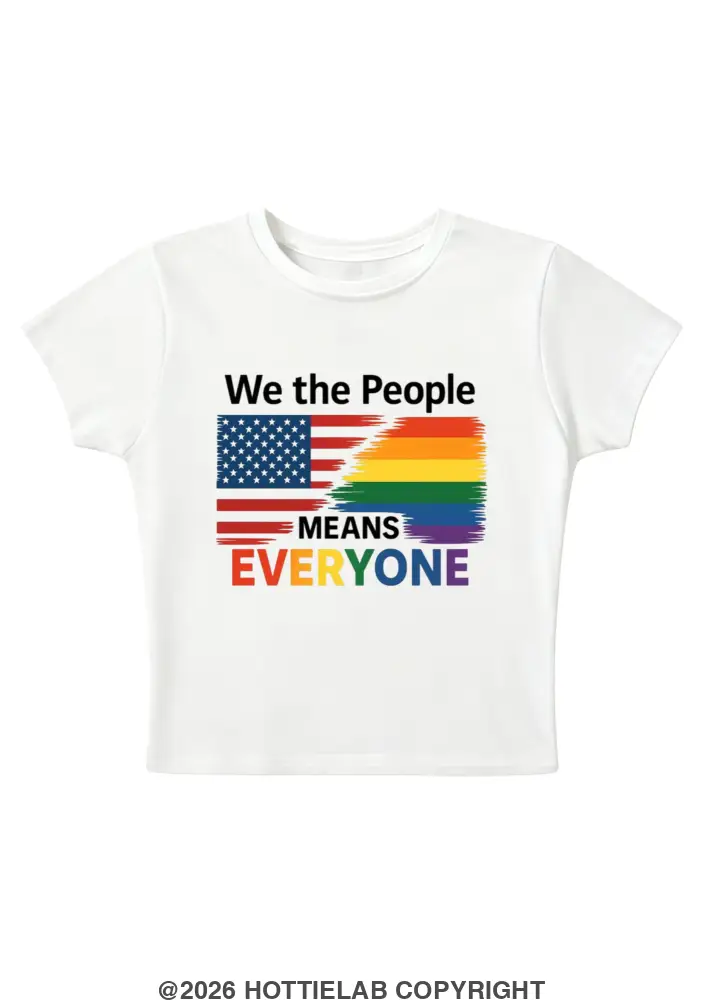 We The People Y2K Baby Tee