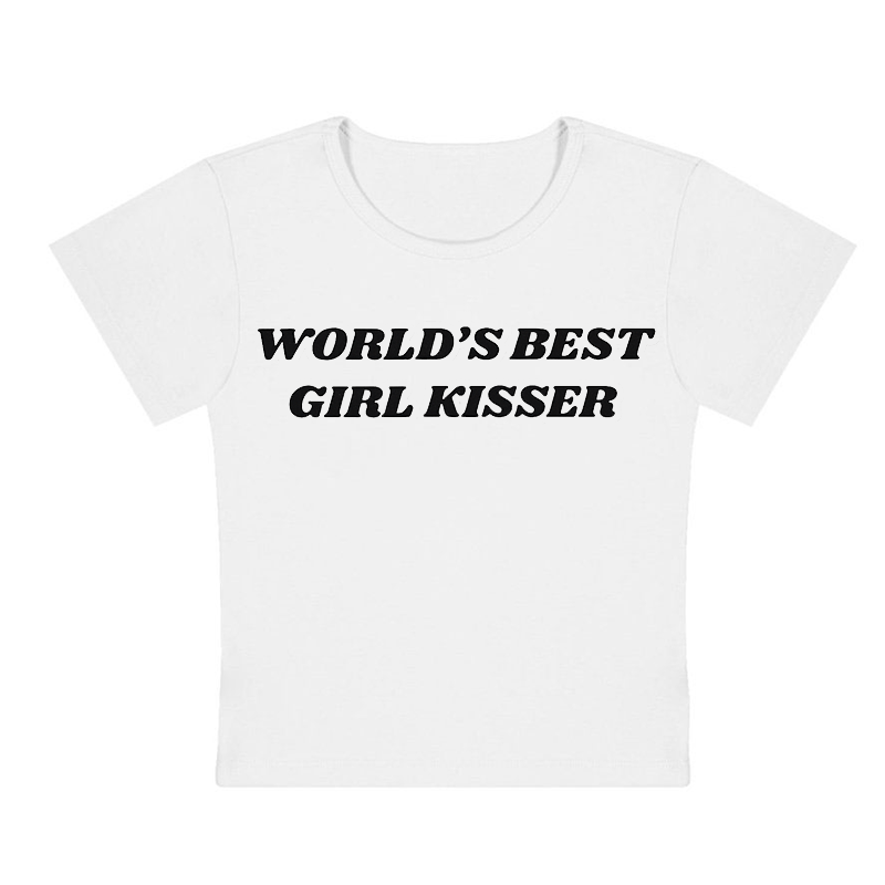 World's Best Girl Kisser Y2K Baby Tee