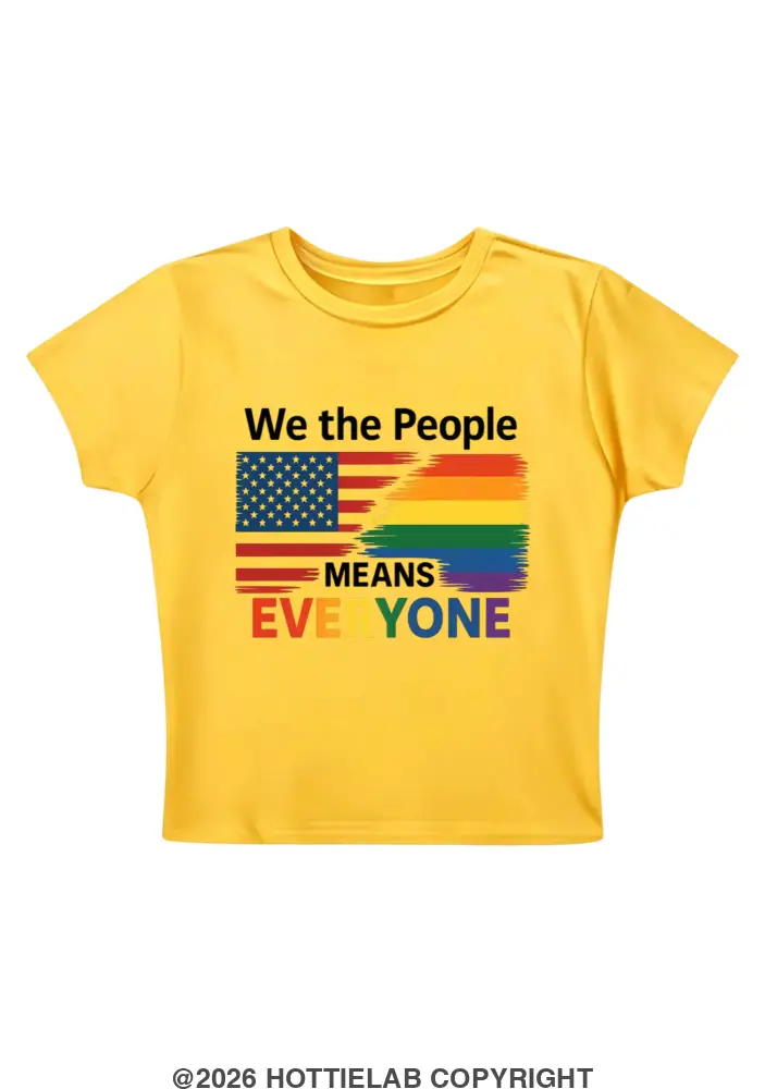 We The People Y2K Baby Tee