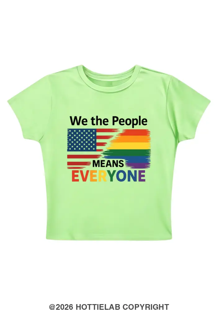 We The People Y2K Baby Tee