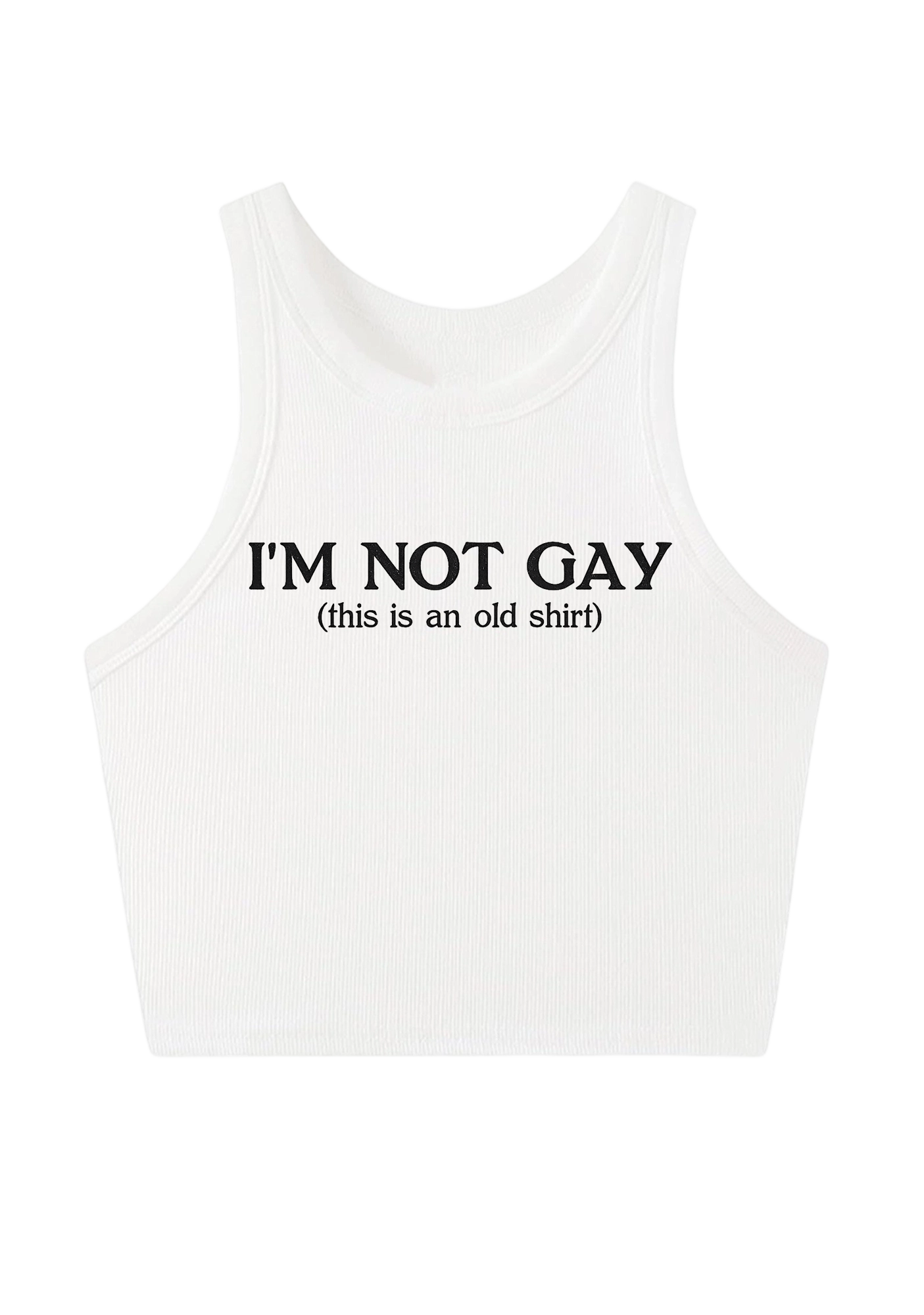 I'm Not Gay Y2K Crop Tank Top