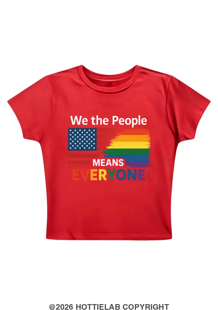 We The People Y2K Baby Tee