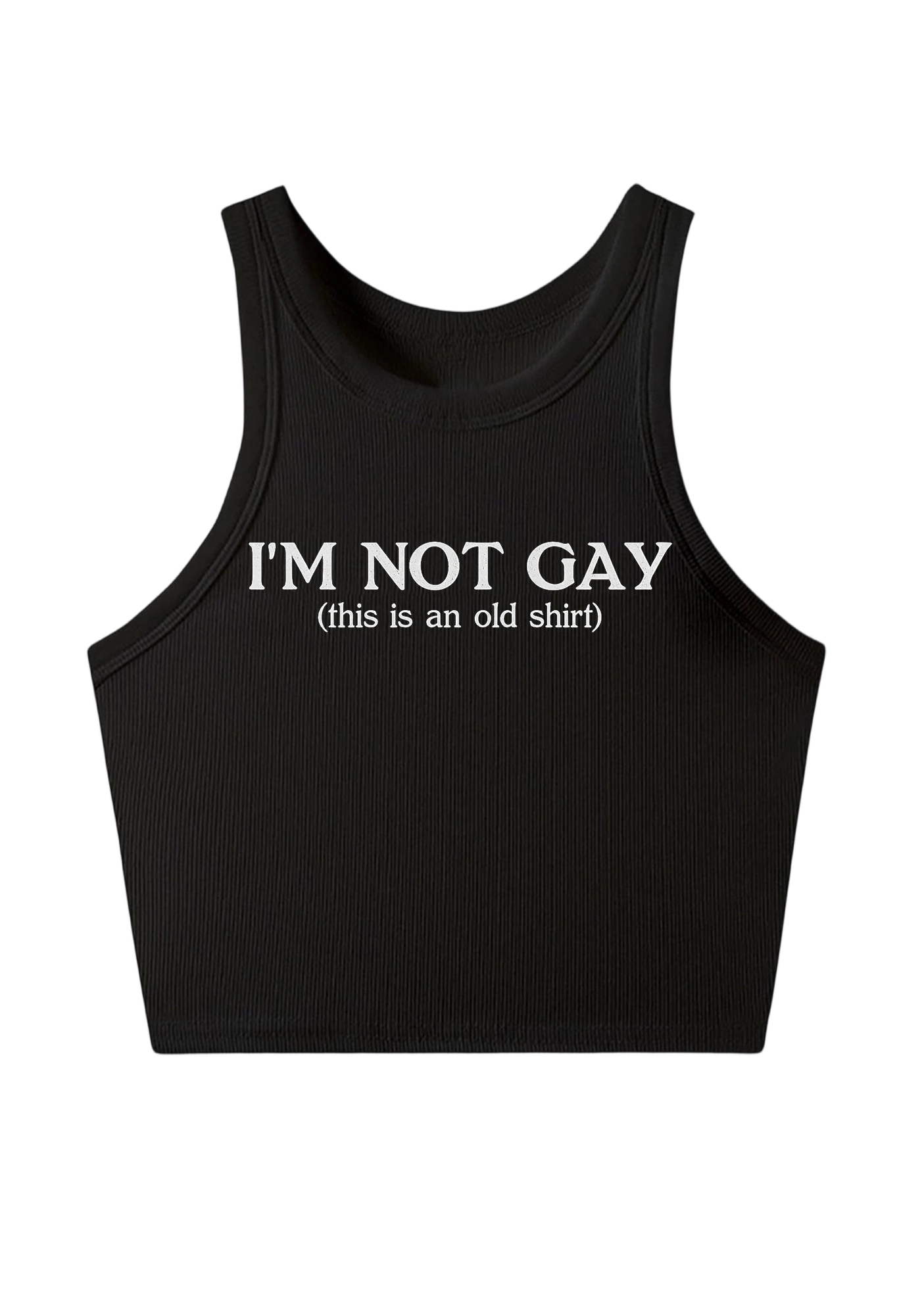I'm Not Gay Y2K Crop Tank Top