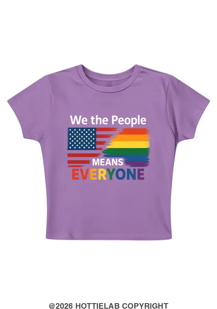 We The People Y2K Baby Tee