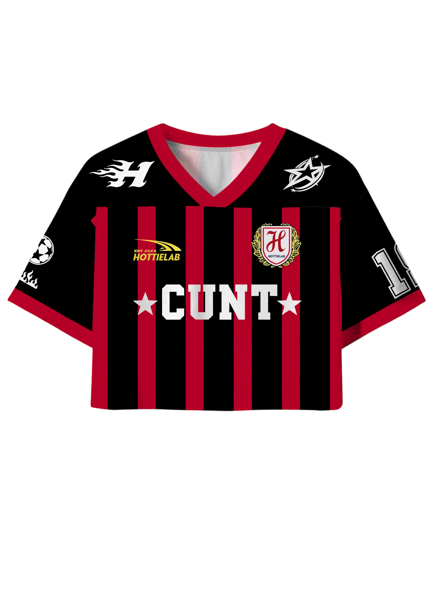 Cunt Y2K Crop Sport Jersey Shirts