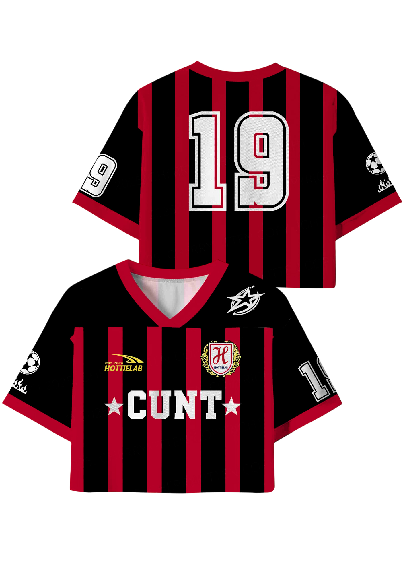 Cunt Y2K Crop Sport Jersey Shirts