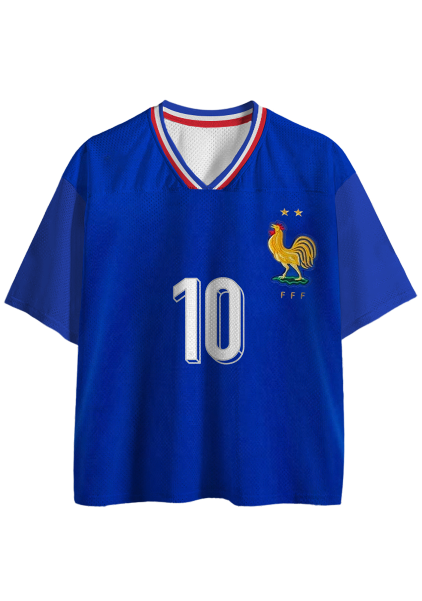 Blue France #10 Football Mesh Jersey Shirts