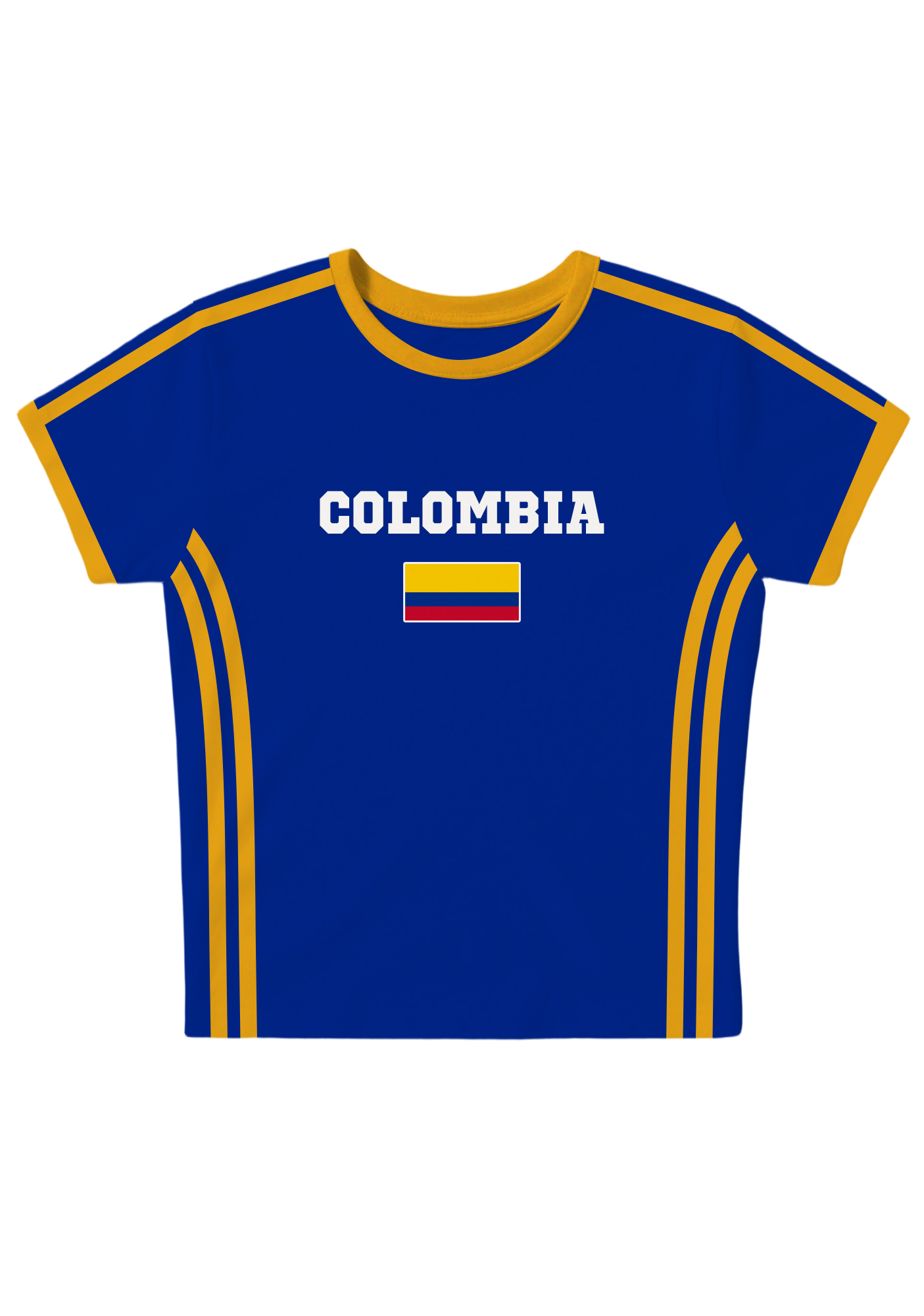 Classic Colombia Flag Graphic Y2K Baby Tee