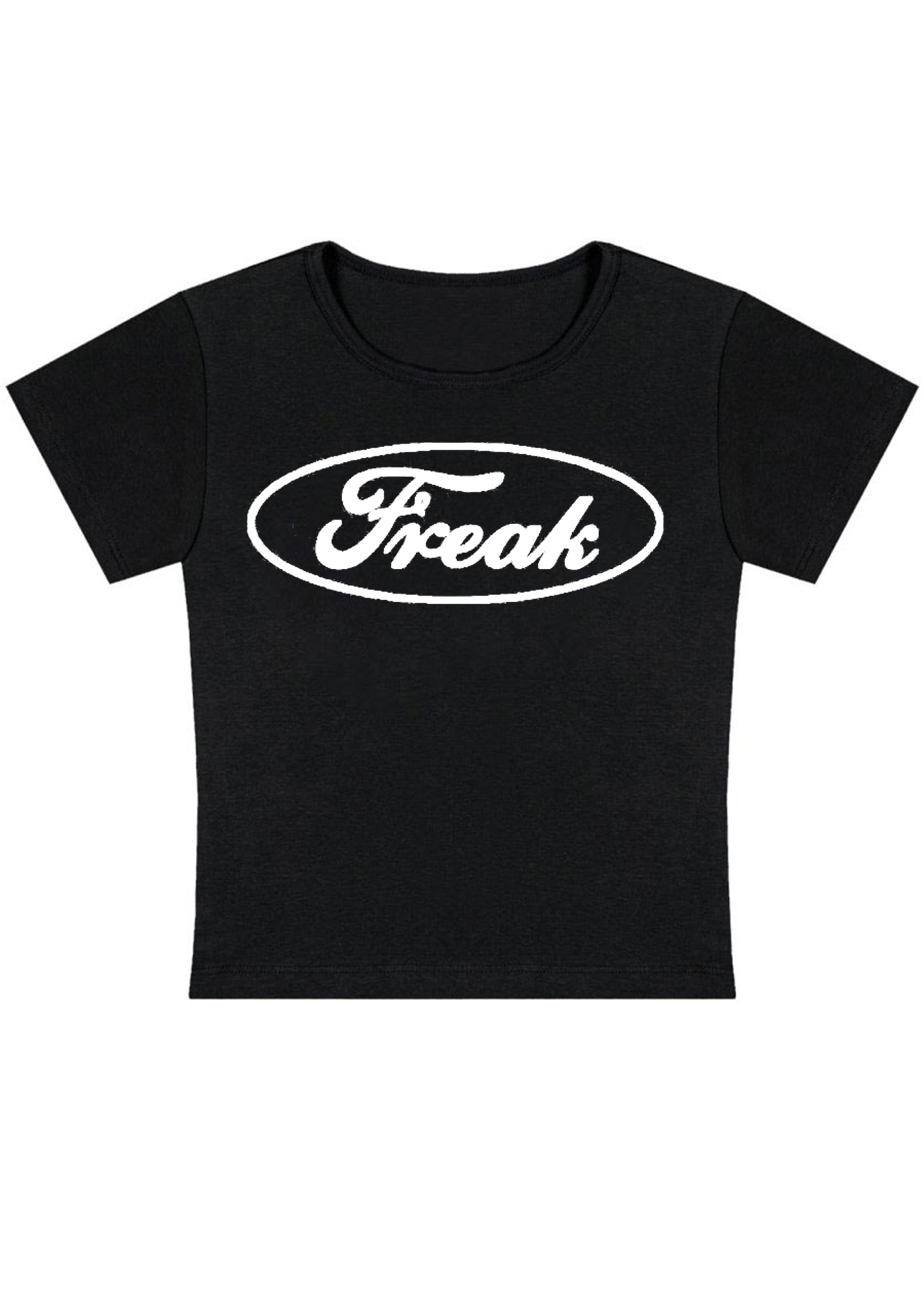 Oval Freak Y2K Baby Tee