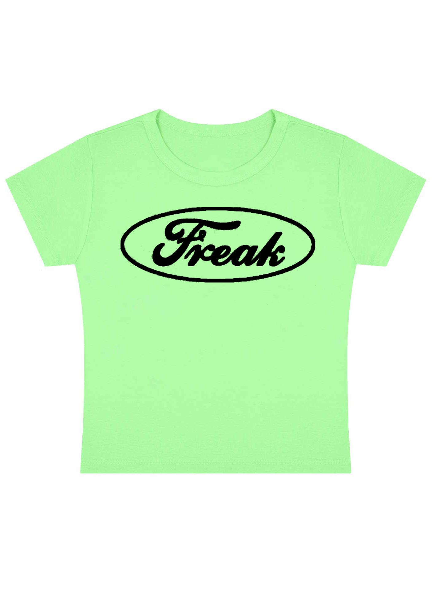 Oval Freak Y2K Baby Tee