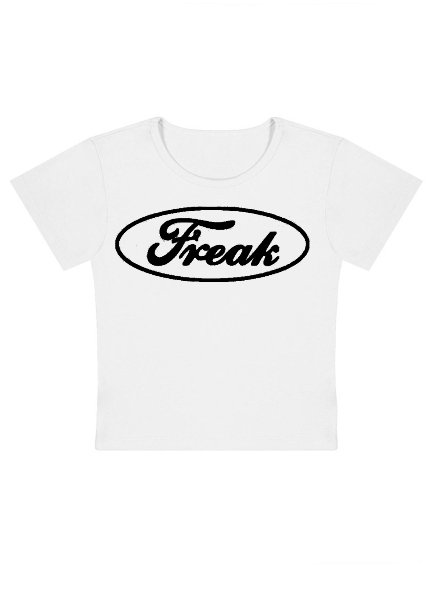 Oval Freak Y2K Baby Tee