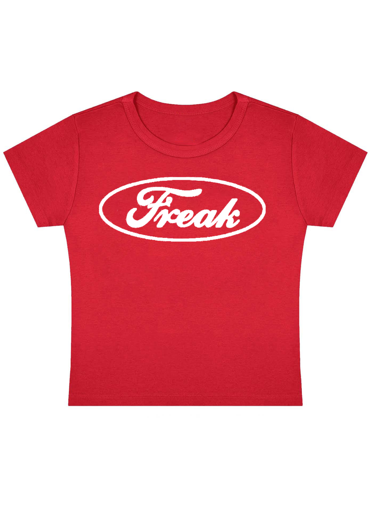 Oval Freak Y2K Baby Tee