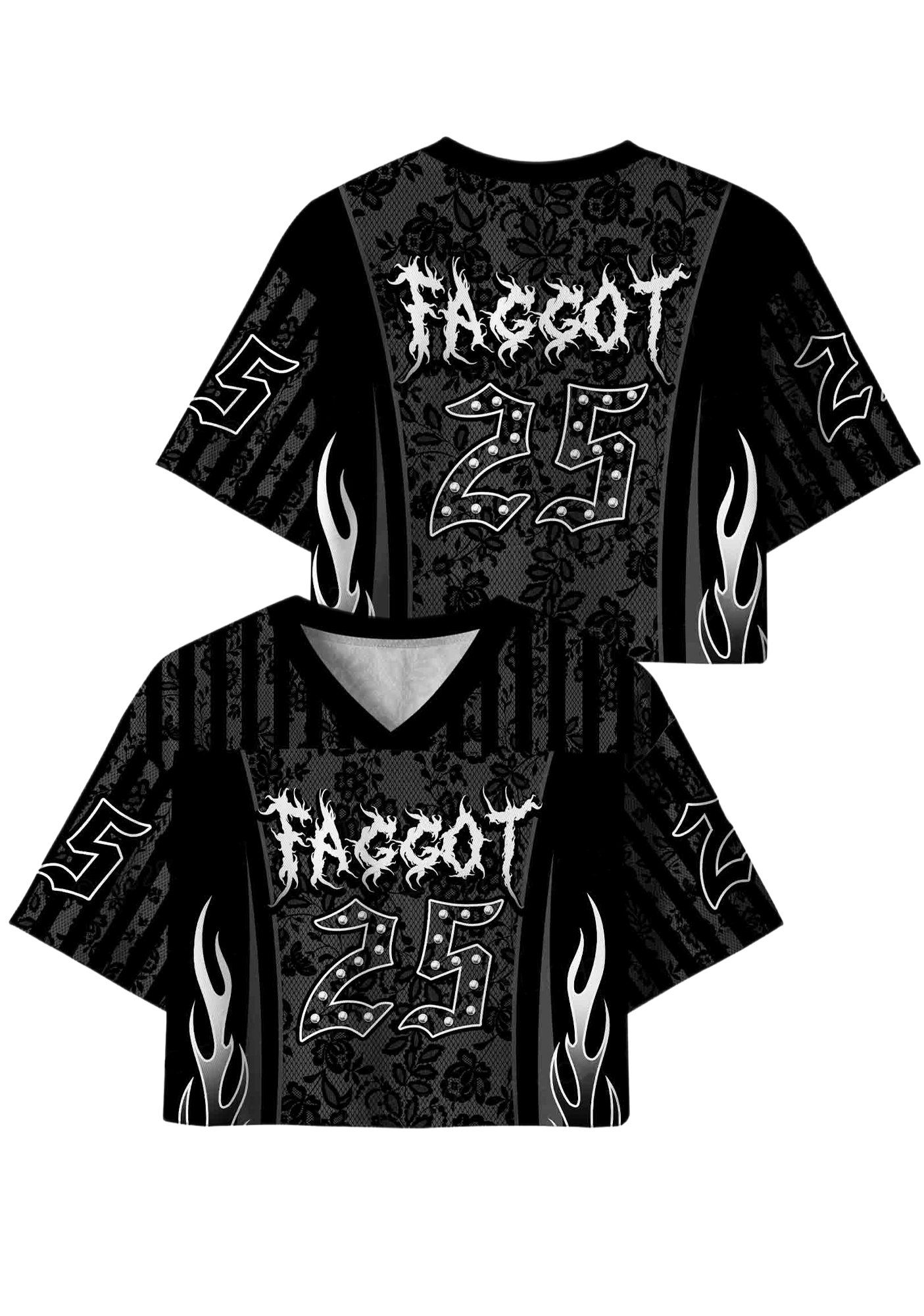 Faggot Y2K Crop Sport Jersey Shirts