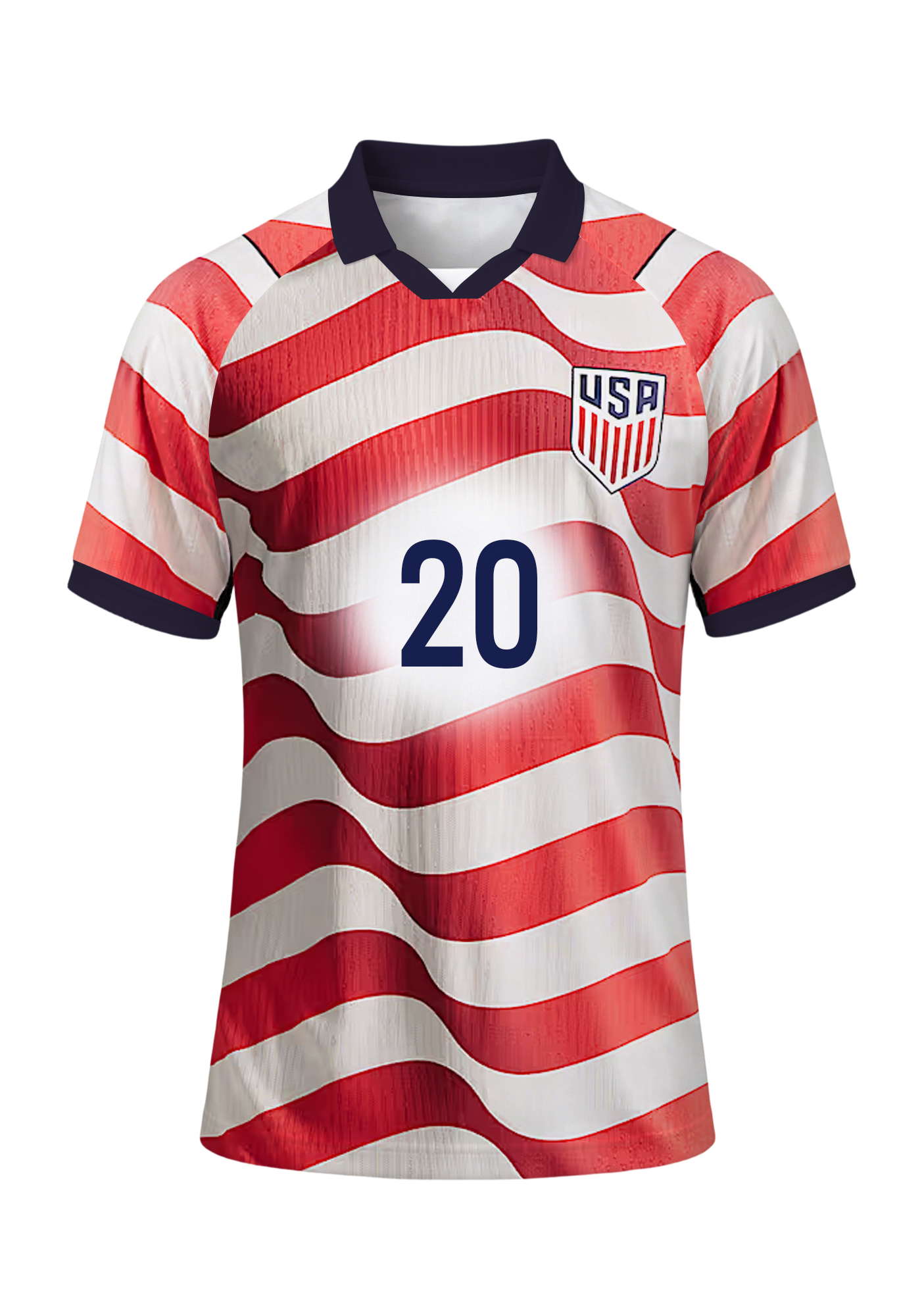 Men's Balogun #20 USA Wavy Stripe Jersey Shirts