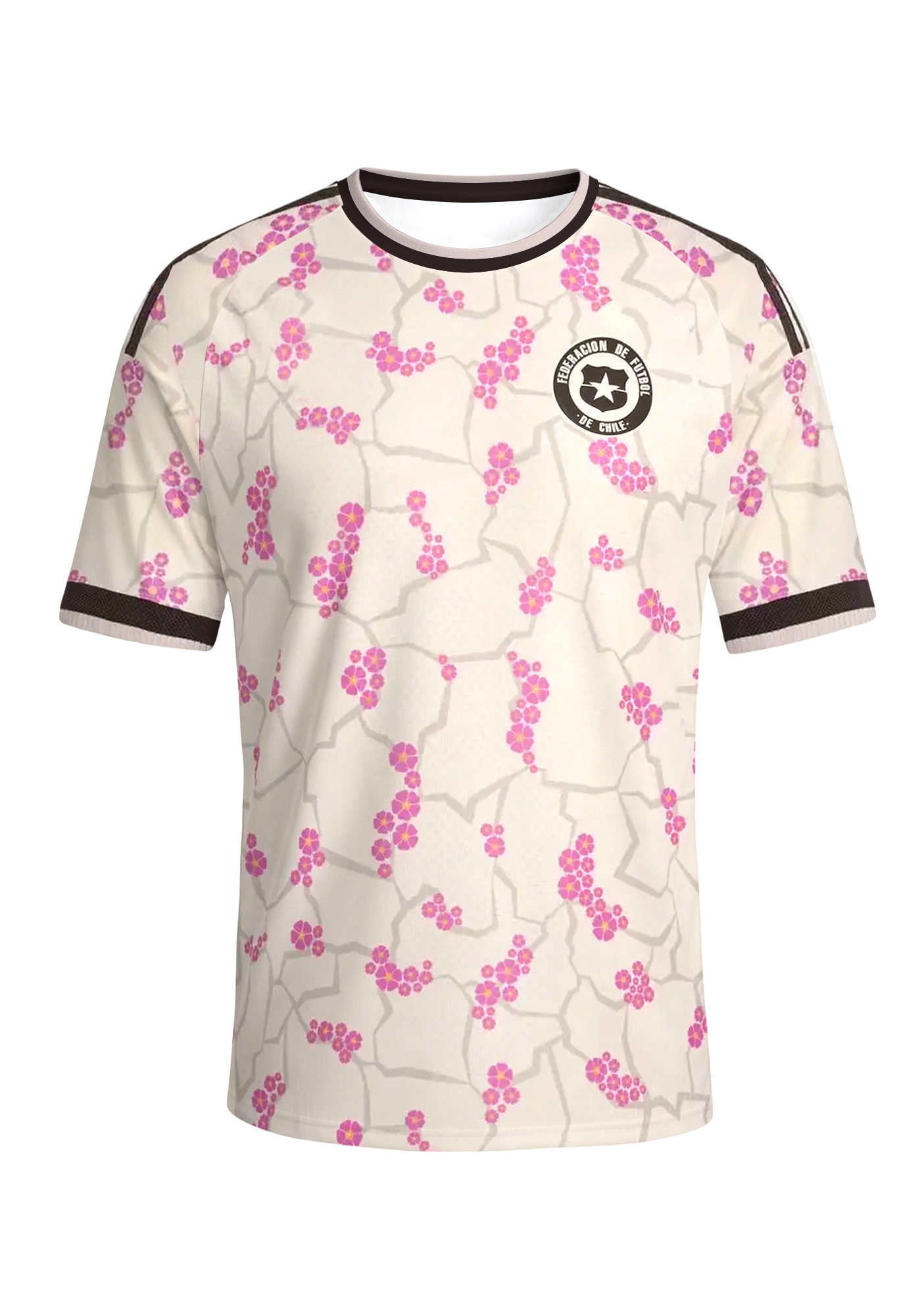 Men's Chile Floral Crackle Print Jersey Shirts