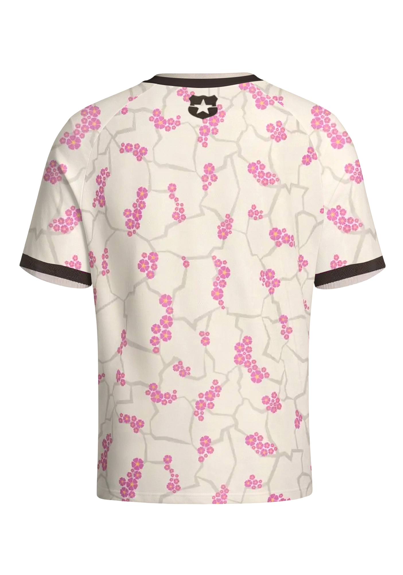 Men's Chile Floral Crackle Print Jersey Shirts