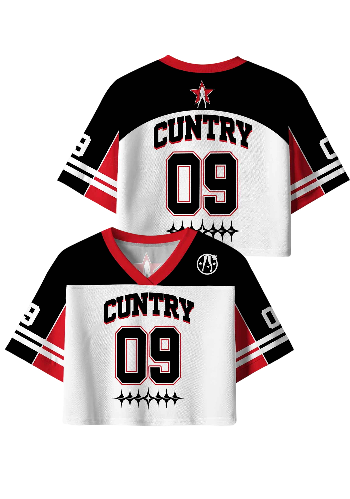 Cuntry Y2K Crop Sport Jersey Shirts