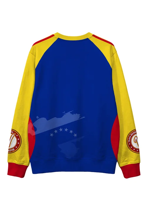 Venezuela Patriotic Color Block Map Casual Sweatshirt