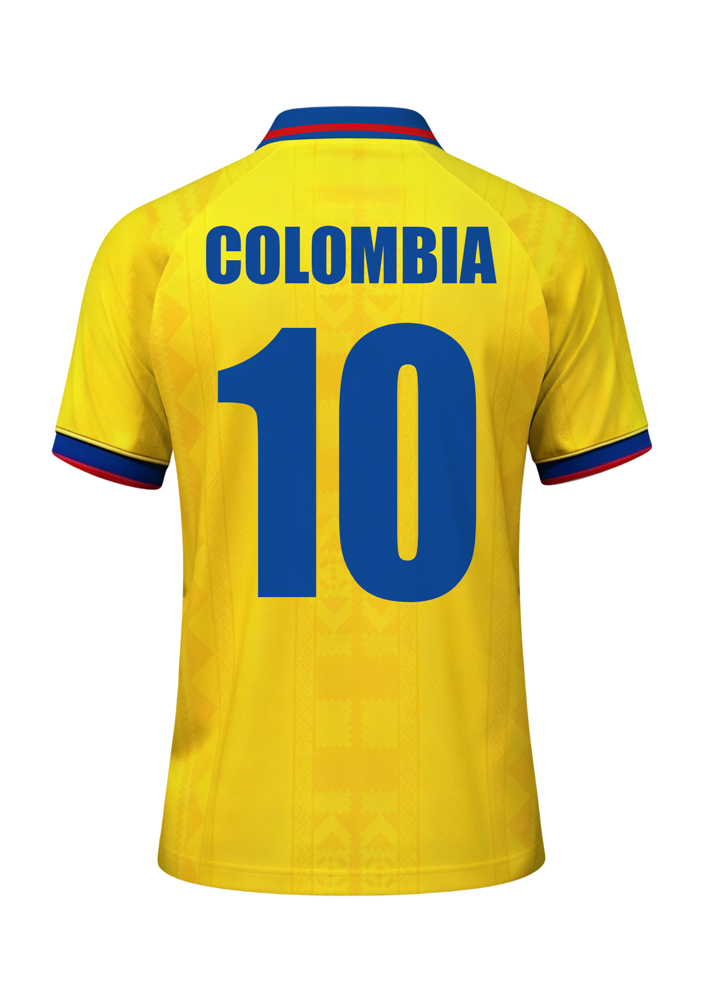 Men's Colombia National Team #10 Collared Jersey Shirts
