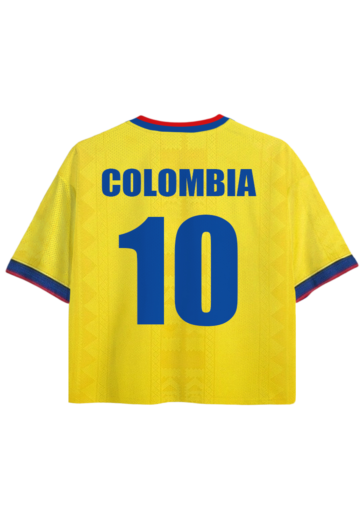 Colombia #10 Retro Cropped Mesh Jersey Shirt