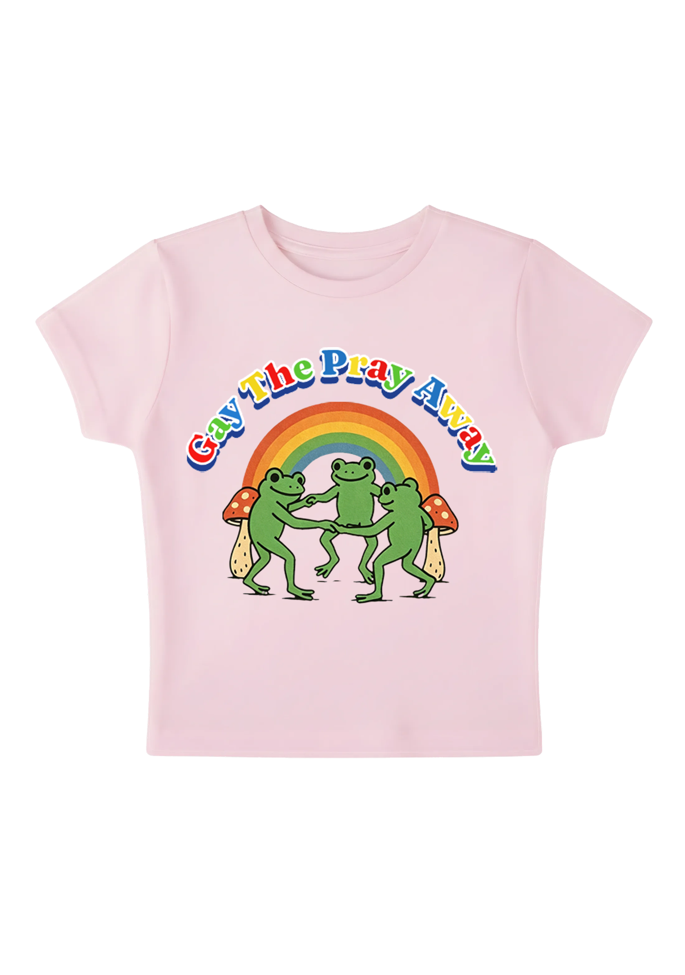 Gay The Pray Away Y2K Baby Tee