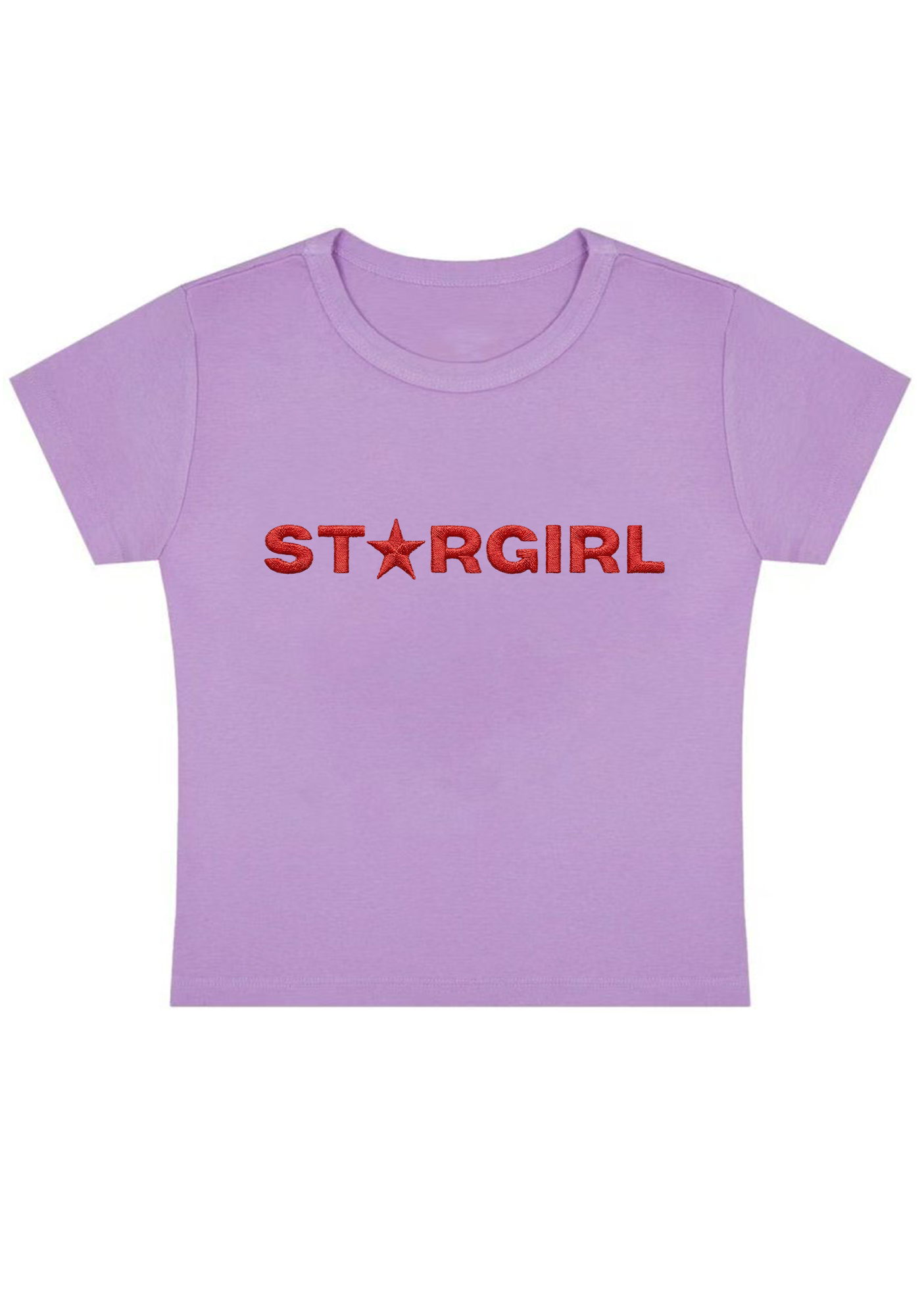 Star Girl Embroidery Y2K Baby Tee