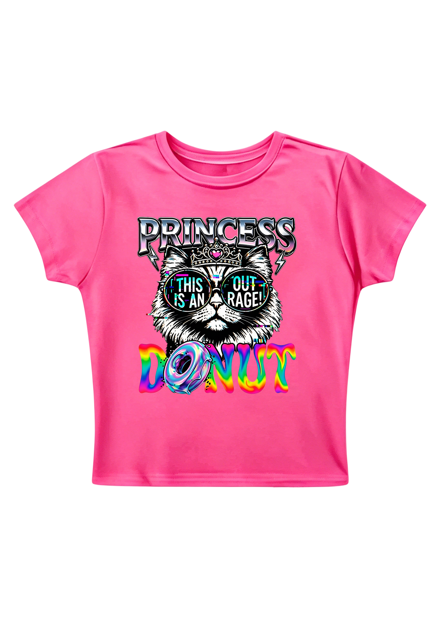 Princess This Is An Outrage Donut Y2K Baby Tee