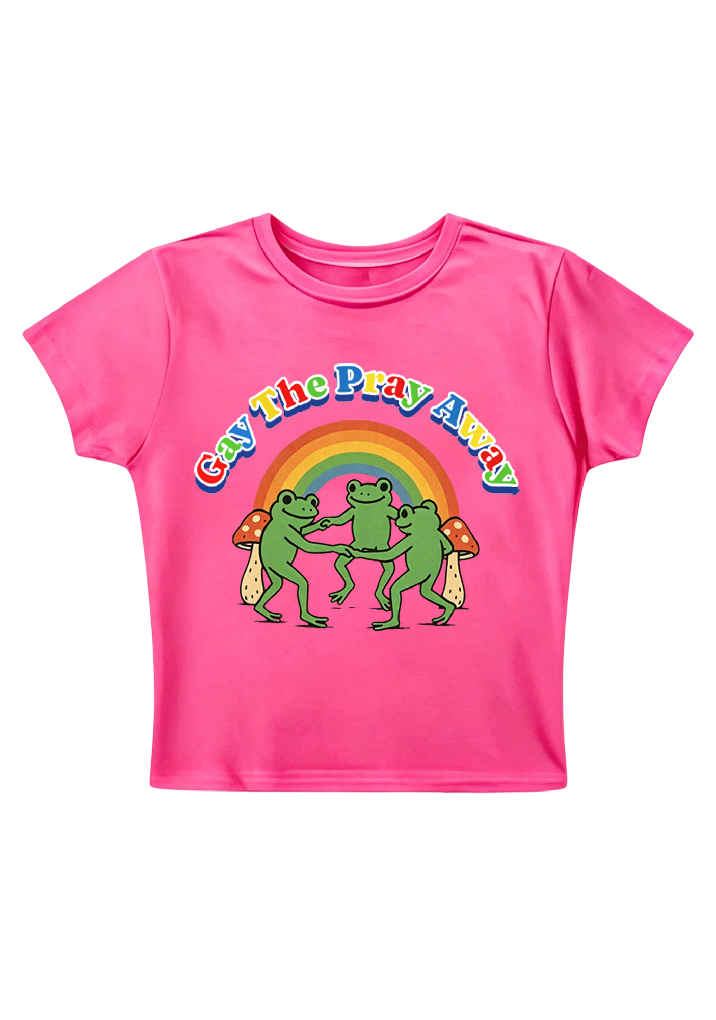 Gay The Pray Away Y2K Baby Tee