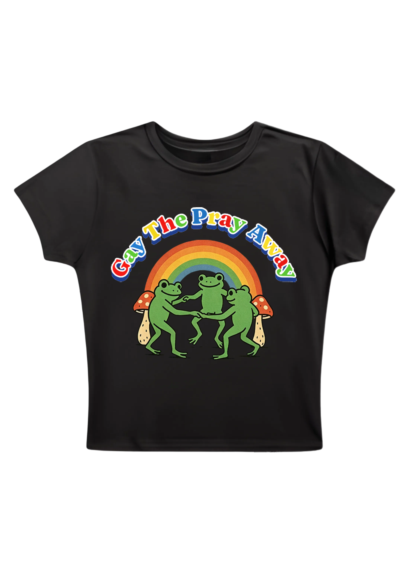 Gay The Pray Away Y2K Baby Tee