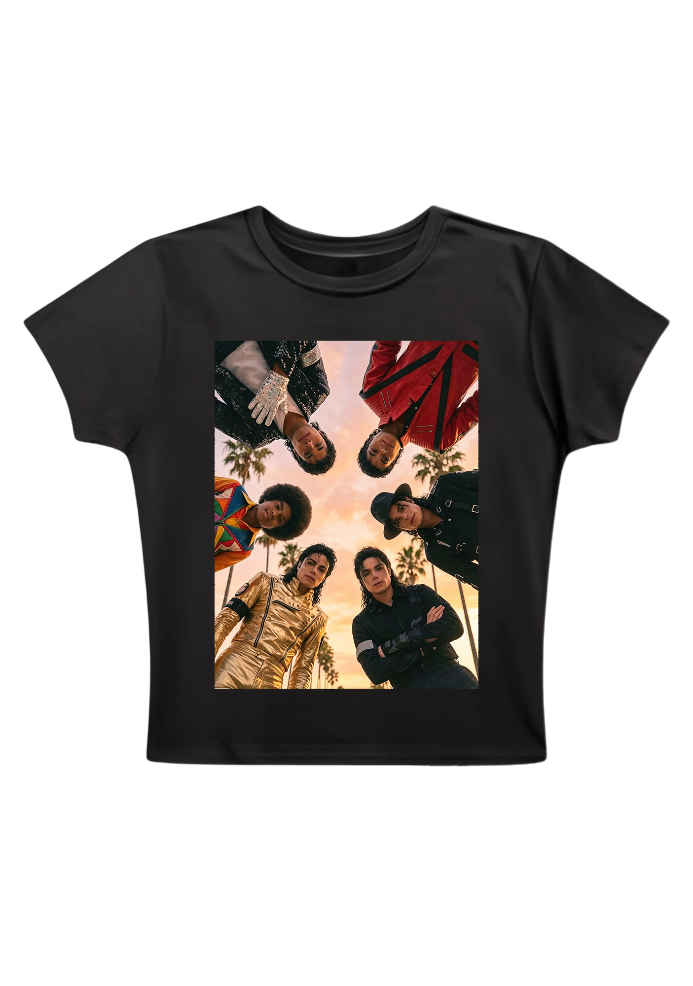 Michael Jackson King of Pop Eras Y2K Baby Tee