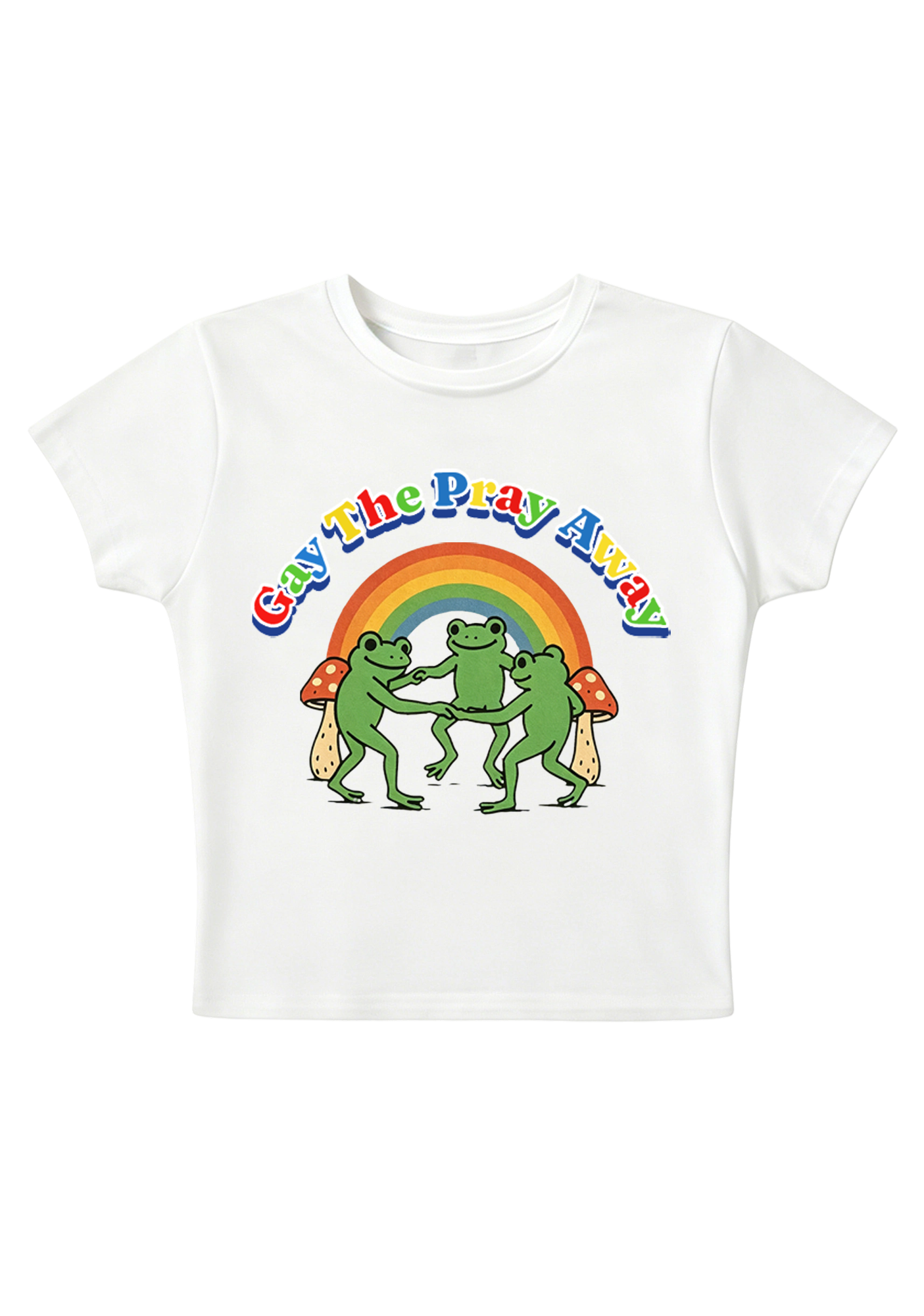 Gay The Pray Away Y2K Baby Tee