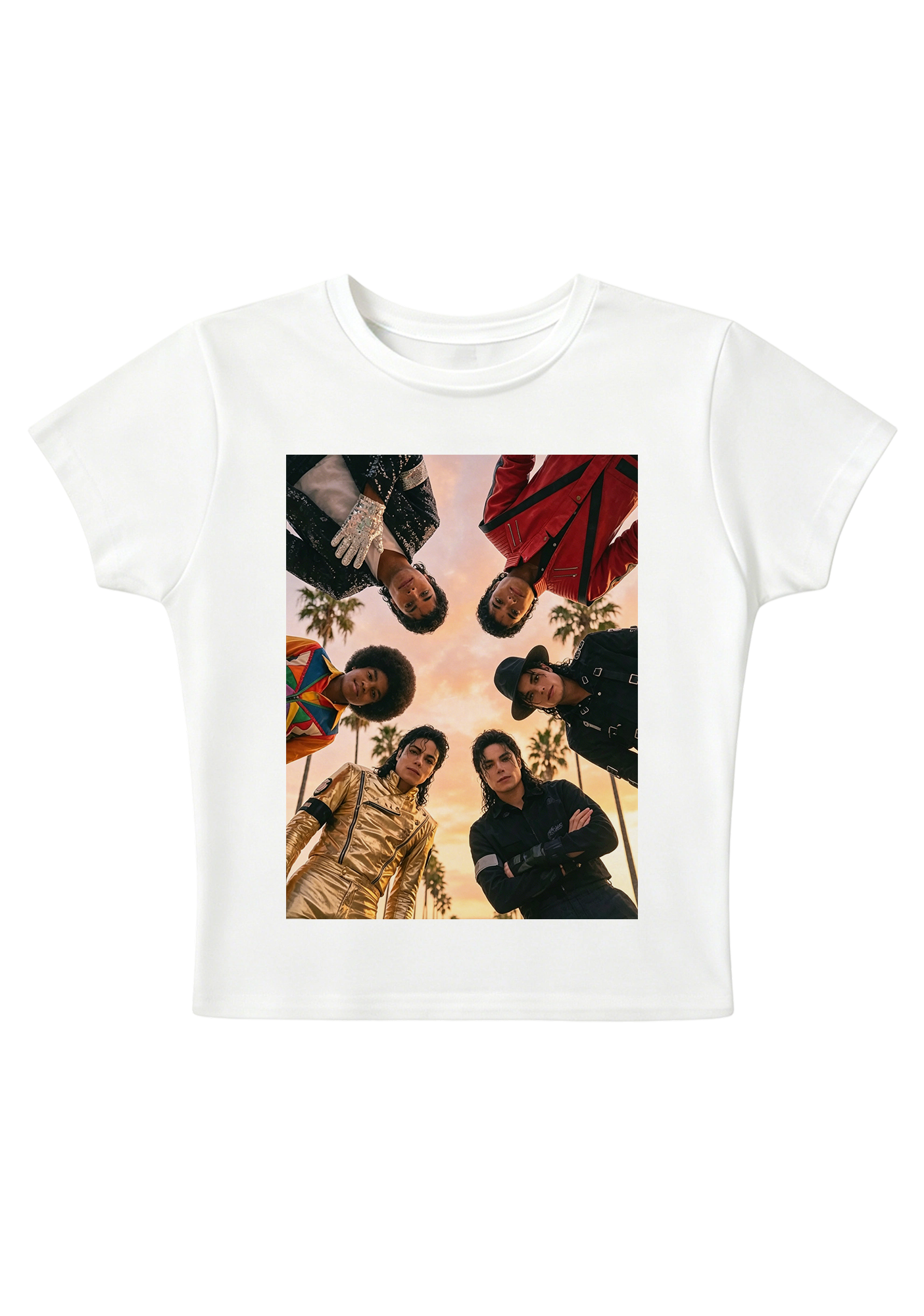 Michael Jackson King of Pop Eras Y2K Baby Tee