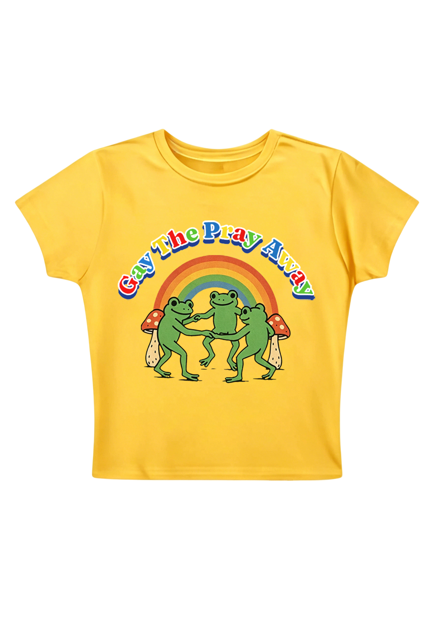 Gay The Pray Away Y2K Baby Tee