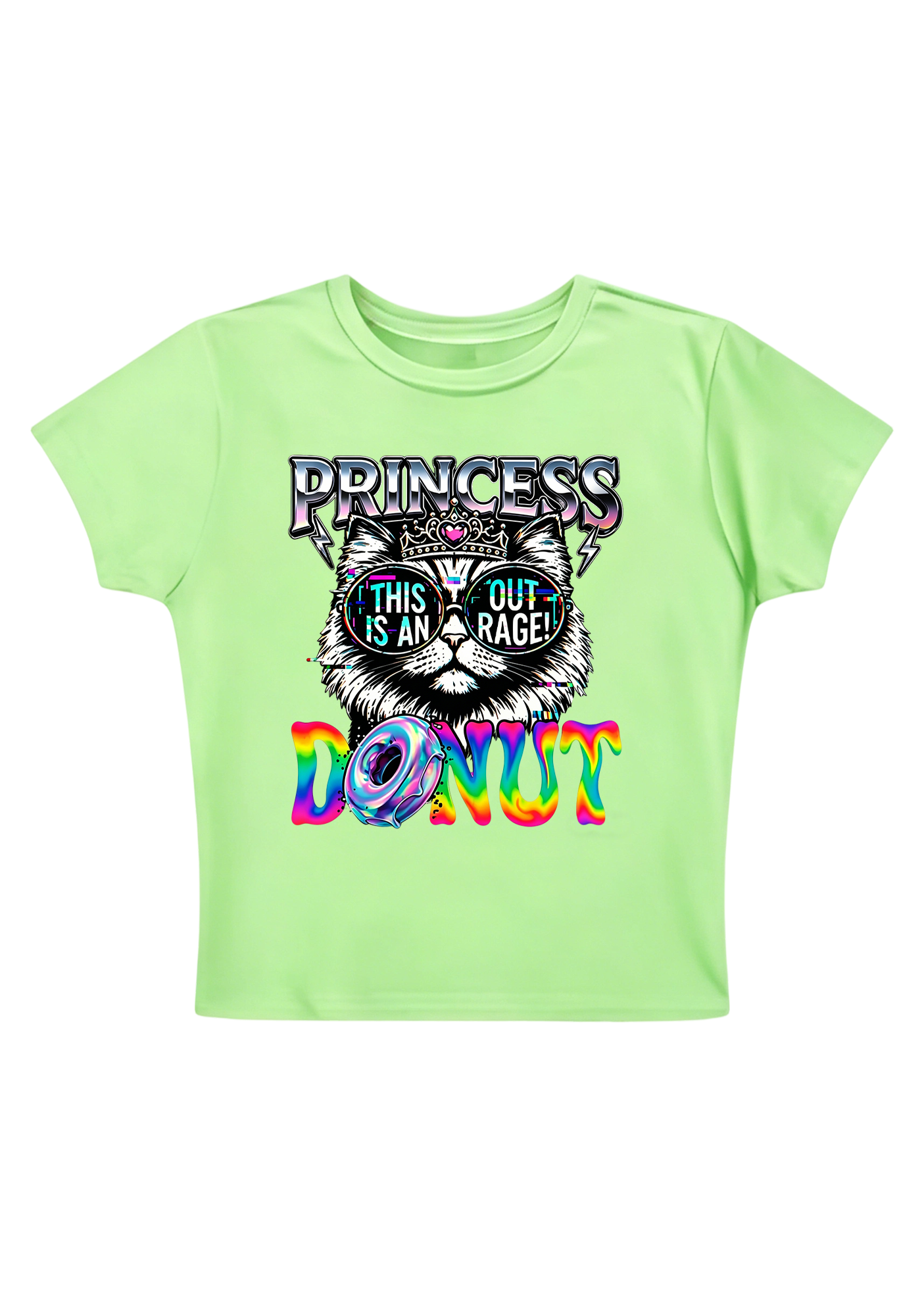 Princess This Is An Outrage Donut Y2K Baby Tee