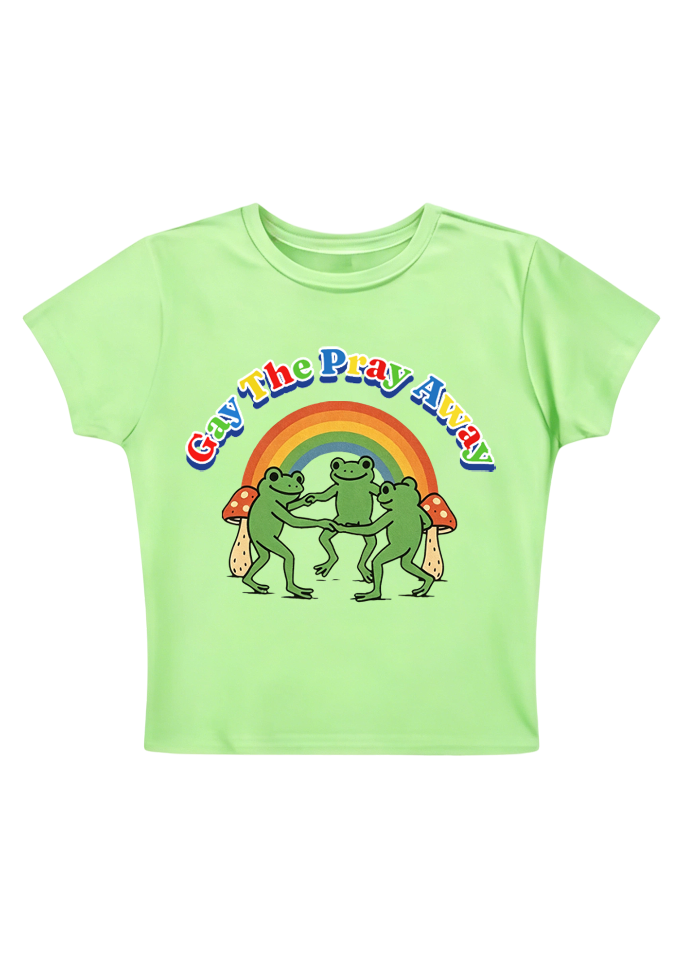 Gay The Pray Away Y2K Baby Tee