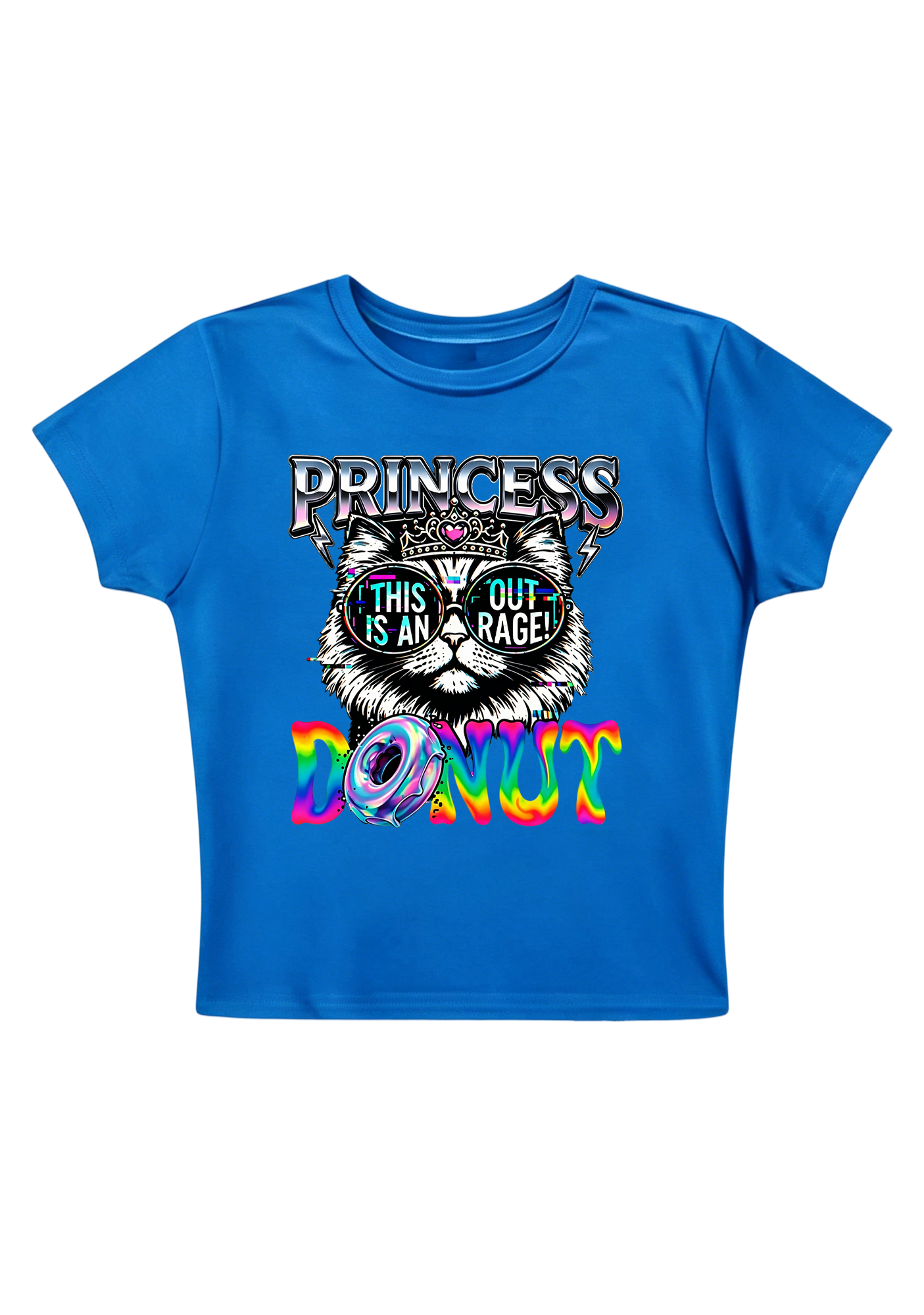 Princess This Is An Outrage Donut Y2K Baby Tee