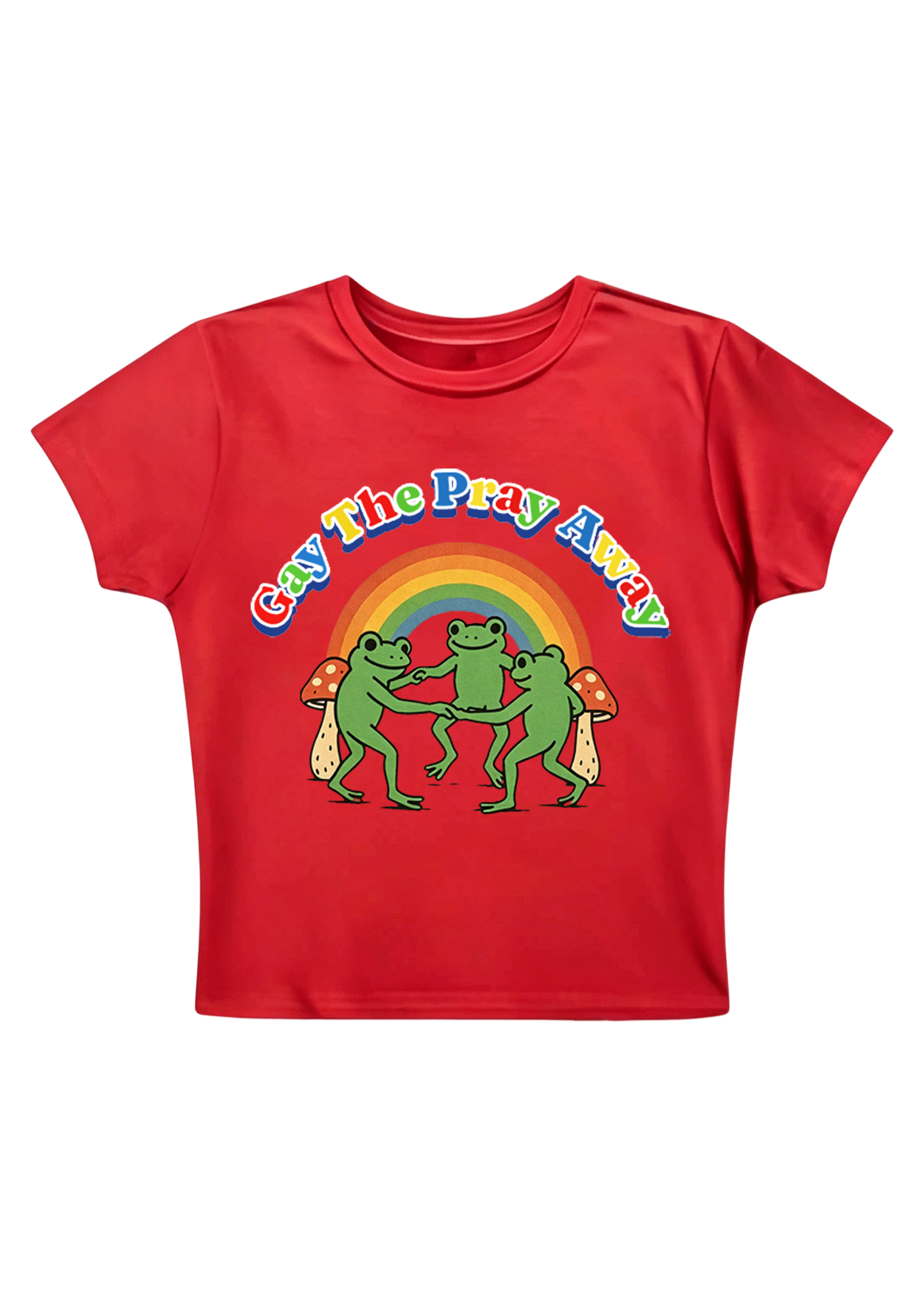 Gay The Pray Away Y2K Baby Tee
