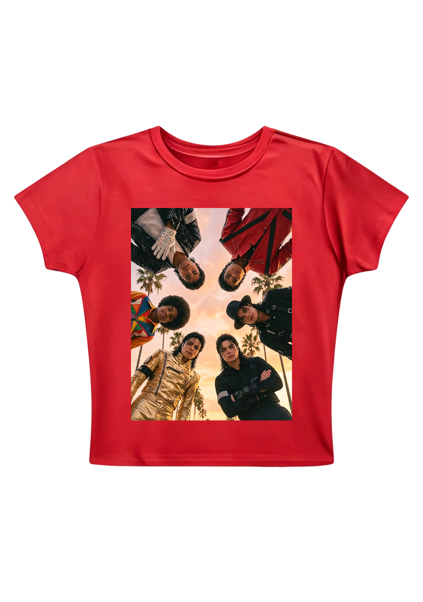 Michael Jackson King of Pop Eras Y2K Baby Tee