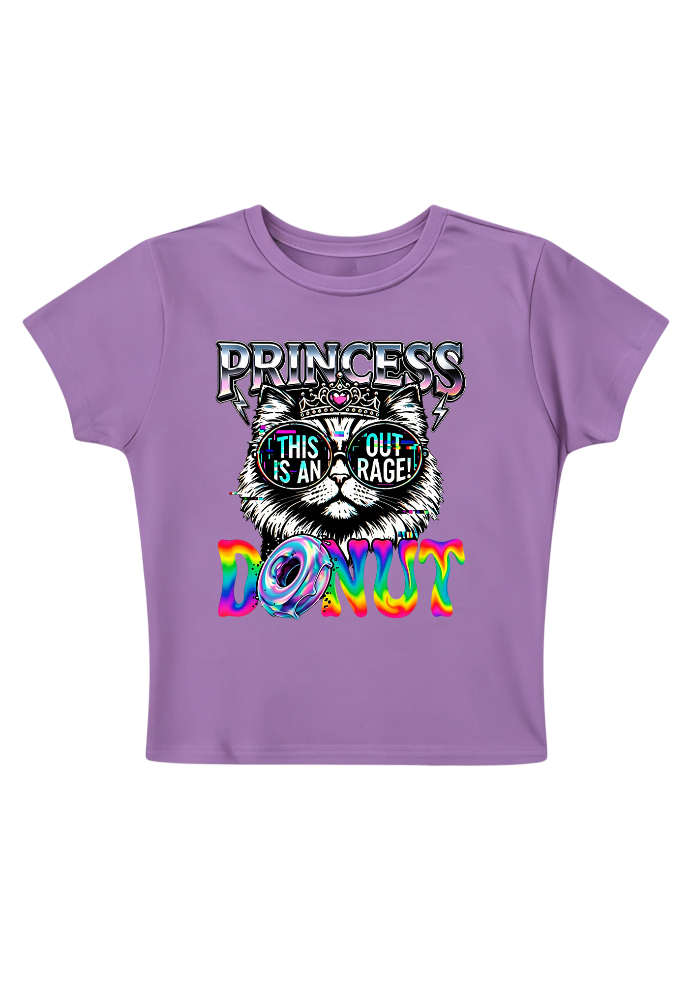 Princess This Is An Outrage Donut Y2K Baby Tee