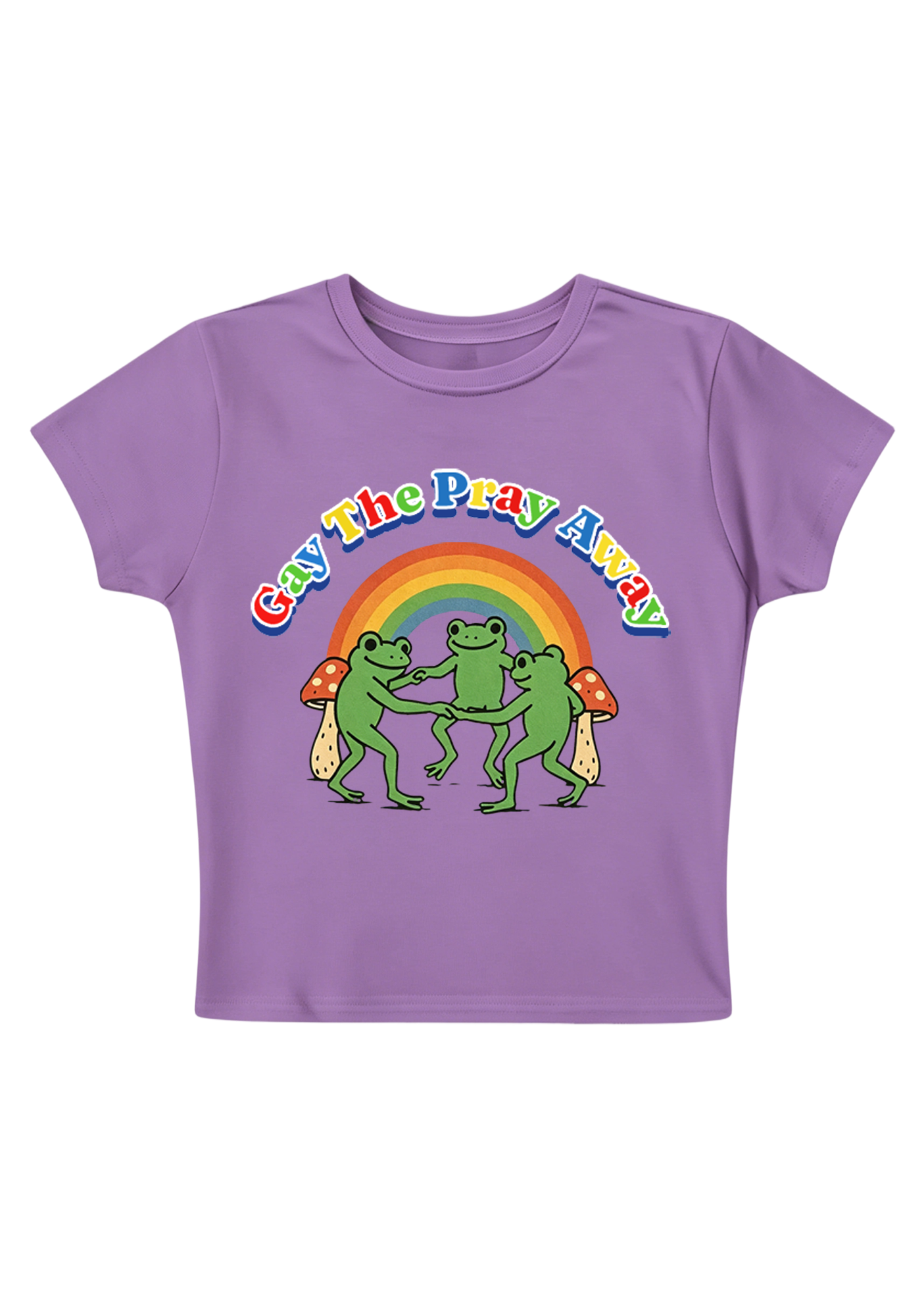Gay The Pray Away Y2K Baby Tee