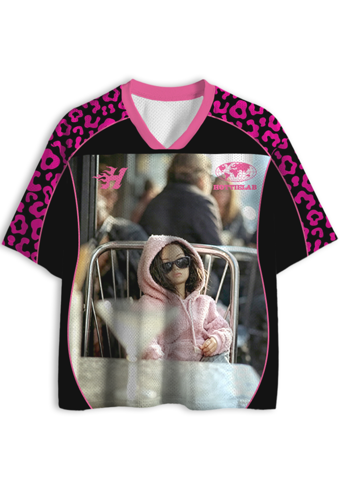Y2K Cool Doll Pink Leopard Jersey Shirts
