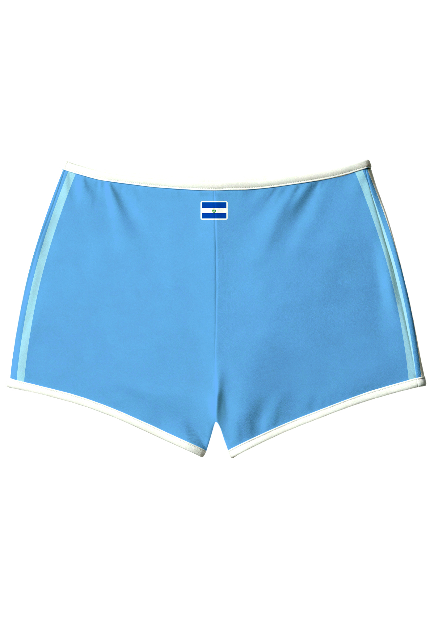 Retro Soccer Inspired Sky Blue Sun Sport Shorts